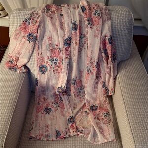 Floral Pink Swim Coverup/Kimono